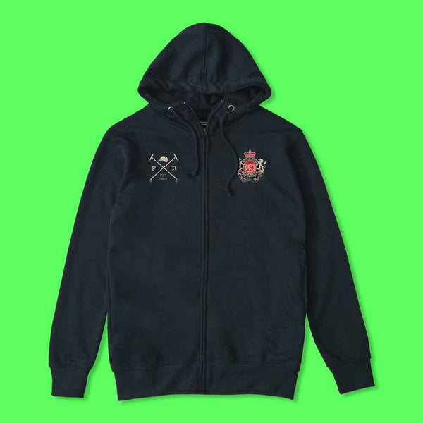 elo Polo Republica Men's PRC Lion & Mallets Embroidered Zipper Hoodie Navy