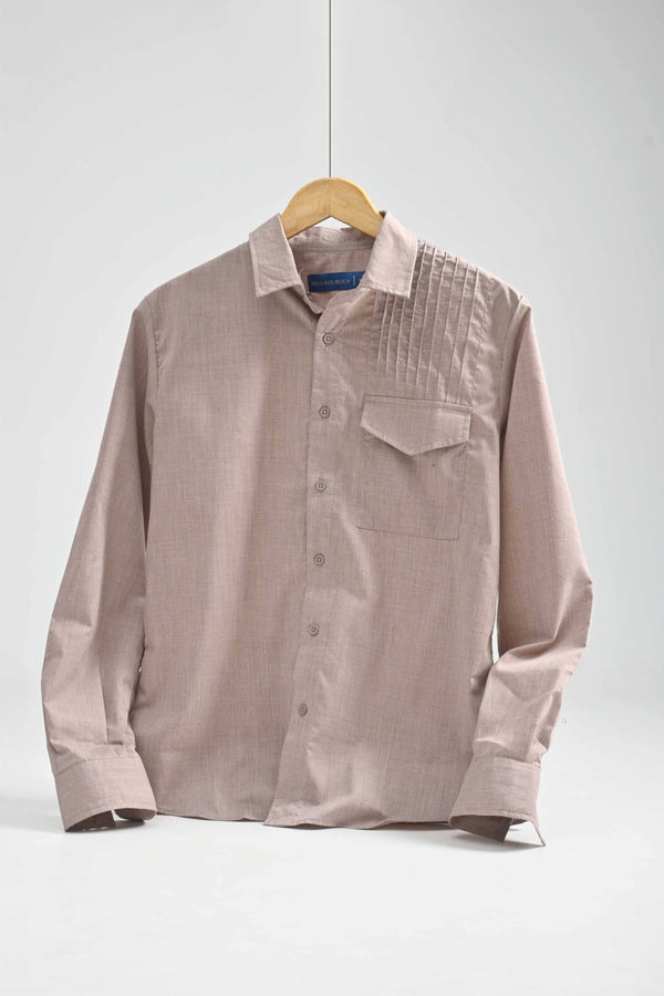 Elo Polo Republica Men's Premium Long Sleeve Casual Shirt Light Mud