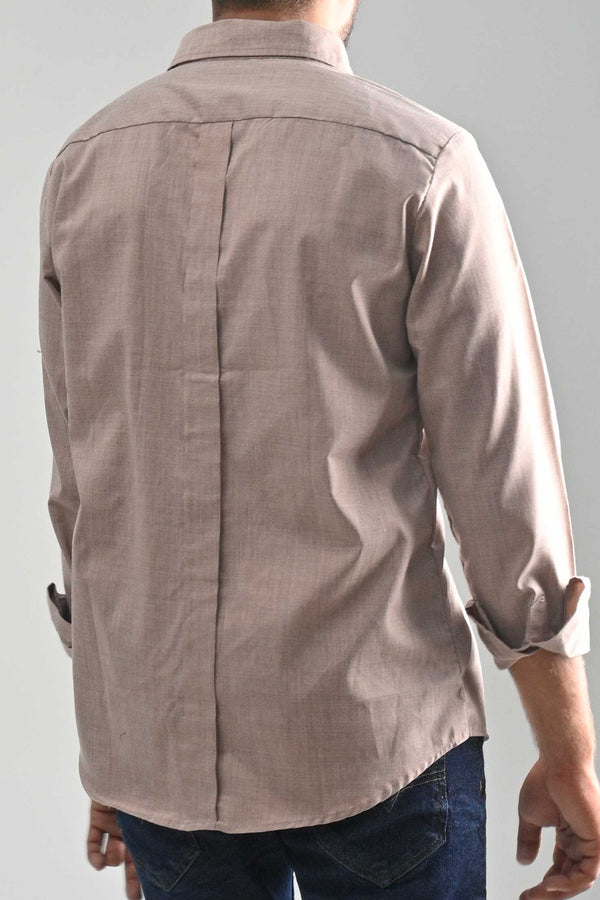Elo Polo Republica Men's Premium Long Sleeve Casual Shirt Light Mud