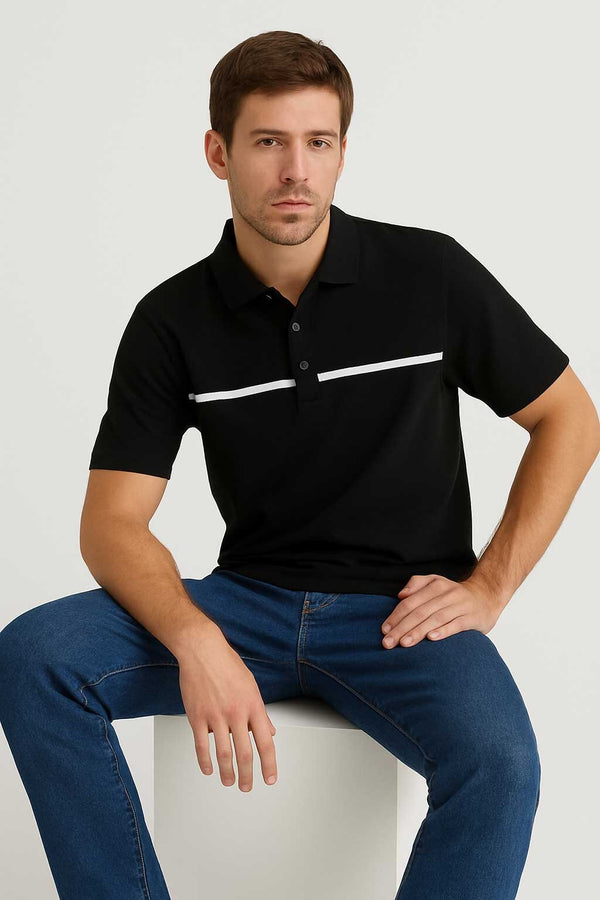 Elo Polo Republica Men's Premium Oversized Polo Shirt Black