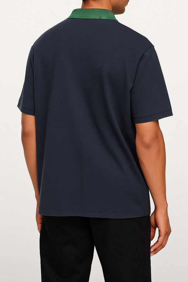 Elo Polo Republica Men's Printed Oversized Polo Shirt Navy