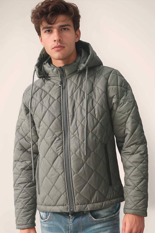 Elo Polo Republica Men's Quilted Puffer Hooded Jacket Navy