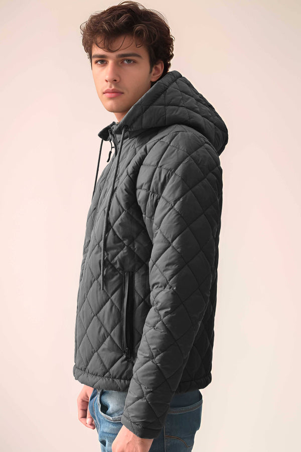 Elo Polo Republica Men's Quilted Puffer Hooded Jacket Navy