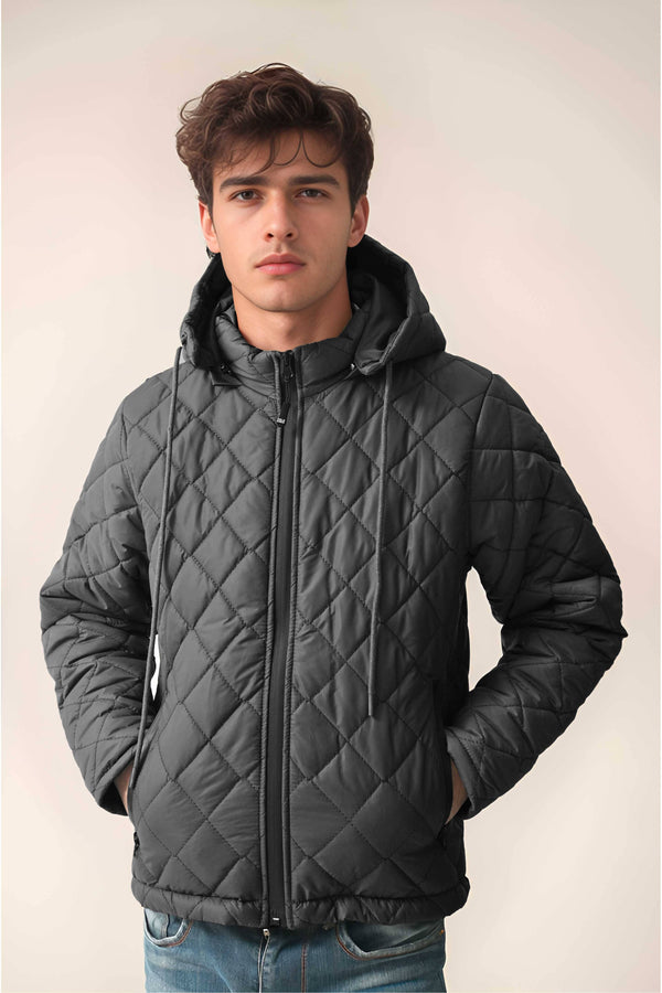 Elo Polo Republica Men's Quilted Puffer Hooded Jacket Navy