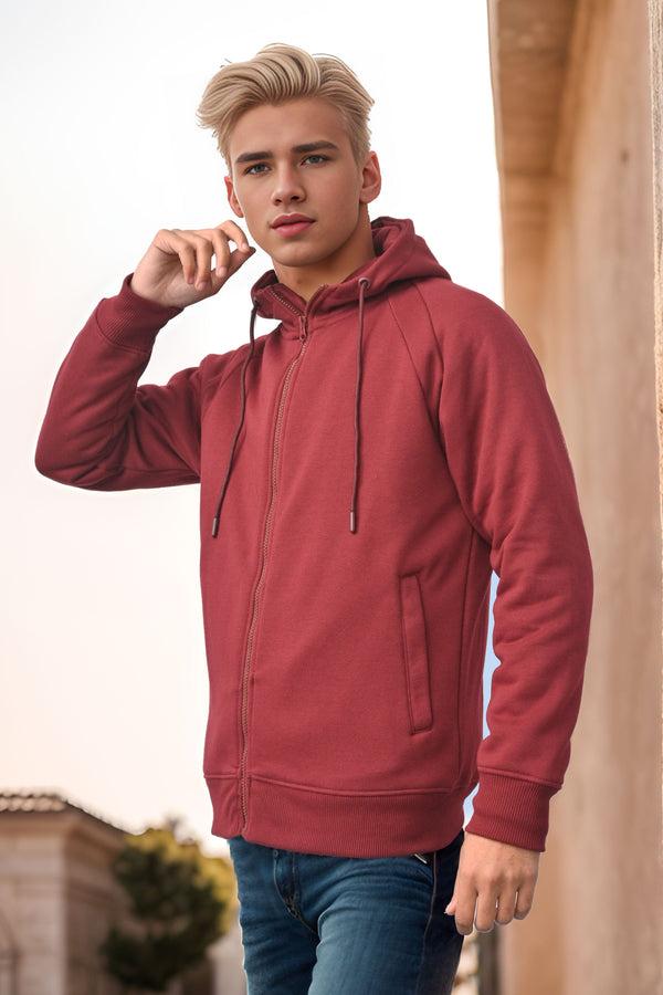 Elo Polo Republica Men's Raglan Fleece Zipper Hoodie Black