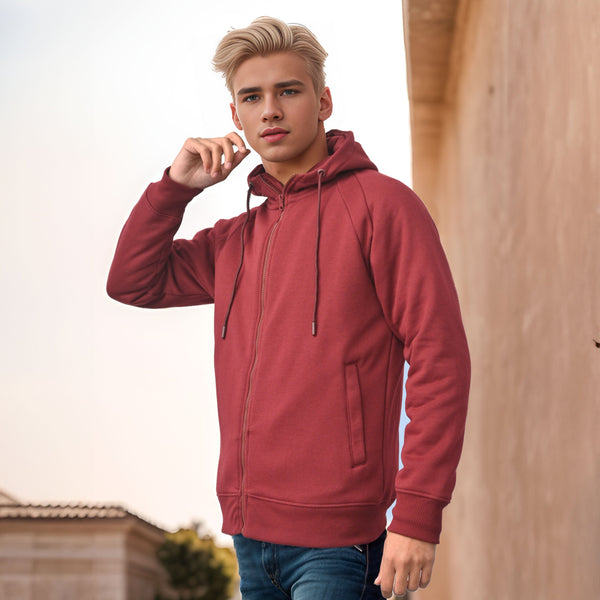 Elo Polo Republica Men's Raglan Fleece Zipper Hoodie Black