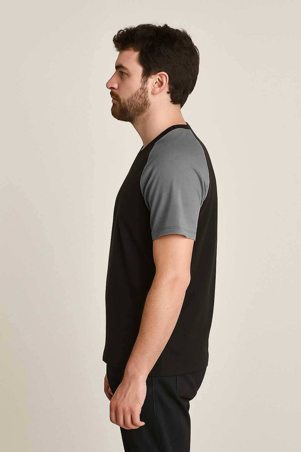 Elo Polo Republica Men's Raglan Sleeve Tee Shirt Light Navy & White