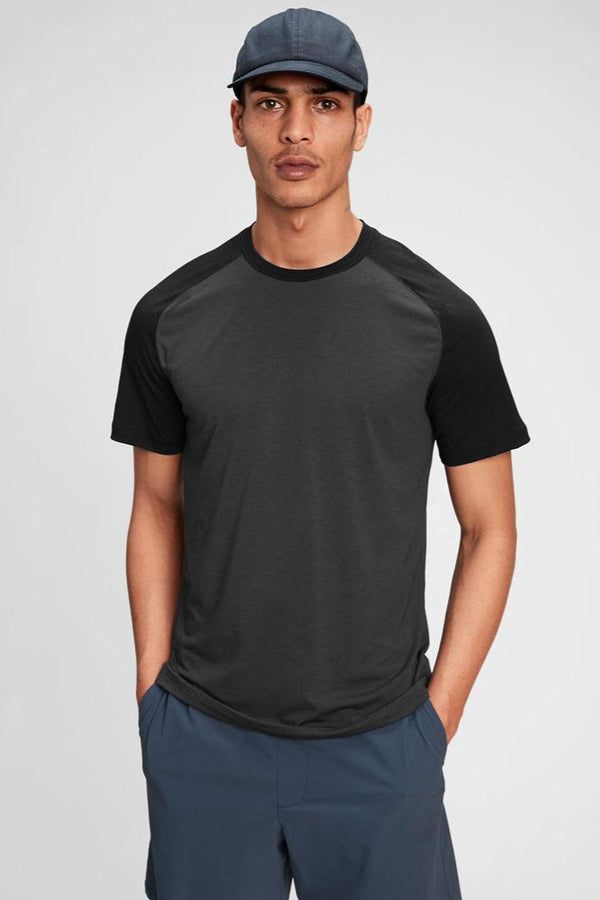 Elo Polo Republica Men's Raglan Sleeve Tee Shirt Navy & Black