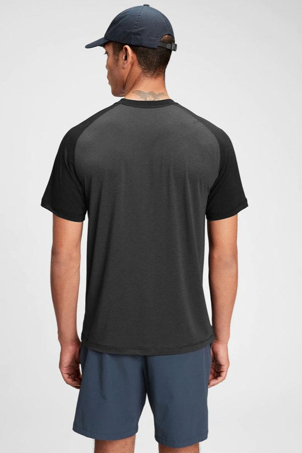 Elo Polo Republica Men's Raglan Sleeve Tee Shirt Navy & Black
