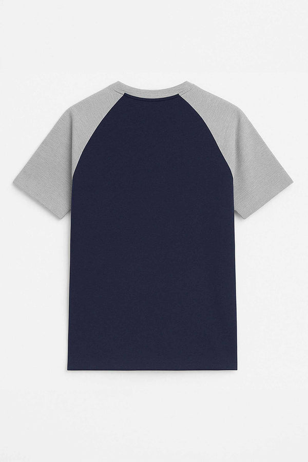 Elo Polo Republica Men's Raglan Sleeve Tee Shirt Navy & Black