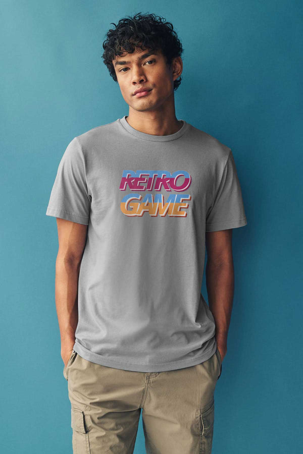 elo Polo Republica Men's Retro Game Printed Tee Shirt Grey