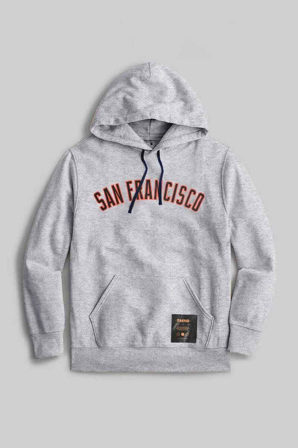 Elo Polo Republica Men's San Francisco Printed Fleece Pullover Hoodie Heather Grey