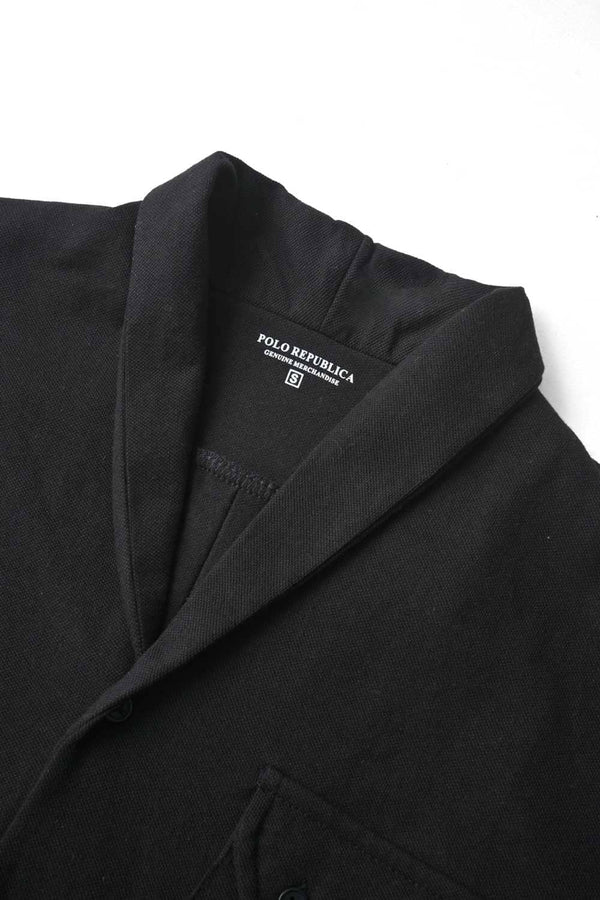 Elo Polo Republica Men's Shawl Collar Casual Shirt Black