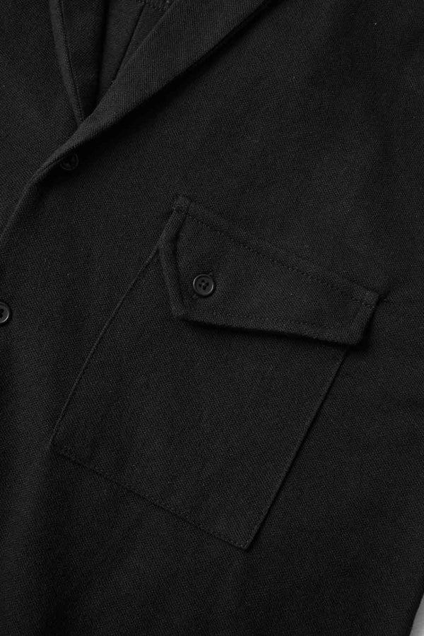 Elo Polo Republica Men's Shawl Collar Casual Shirt Black