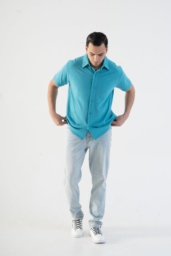 Elo Polo Republica Men's Short Sleeve Casual Shirt Sky