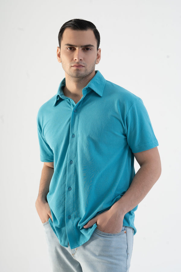 elo Polo Republica Men's Short Sleeve Casual Shirt Sky