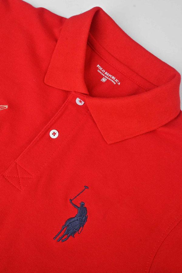 Elo Polo Republica Men's Signature Pony And LV Crest Embroidered Polo Shirt Red