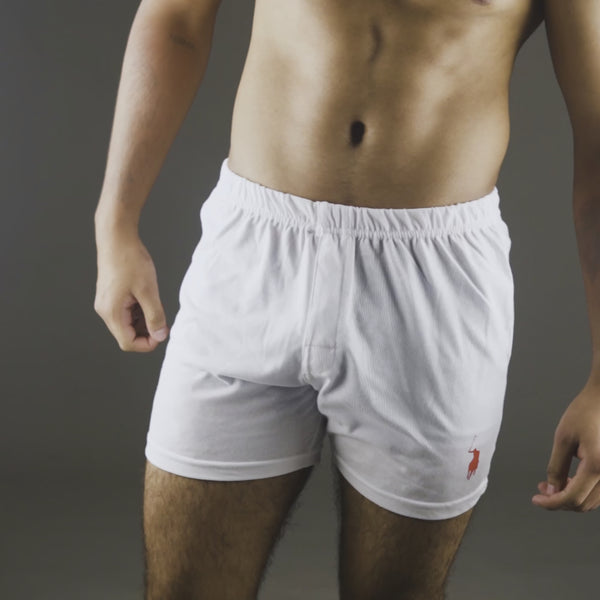 Elo Polo Republica Men's Signature Pony Boxer Shorts White