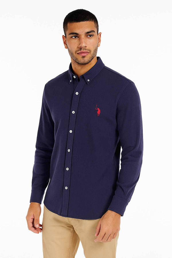 Elo Polo Republica Men's Signature Pony Casual Shirt Navy