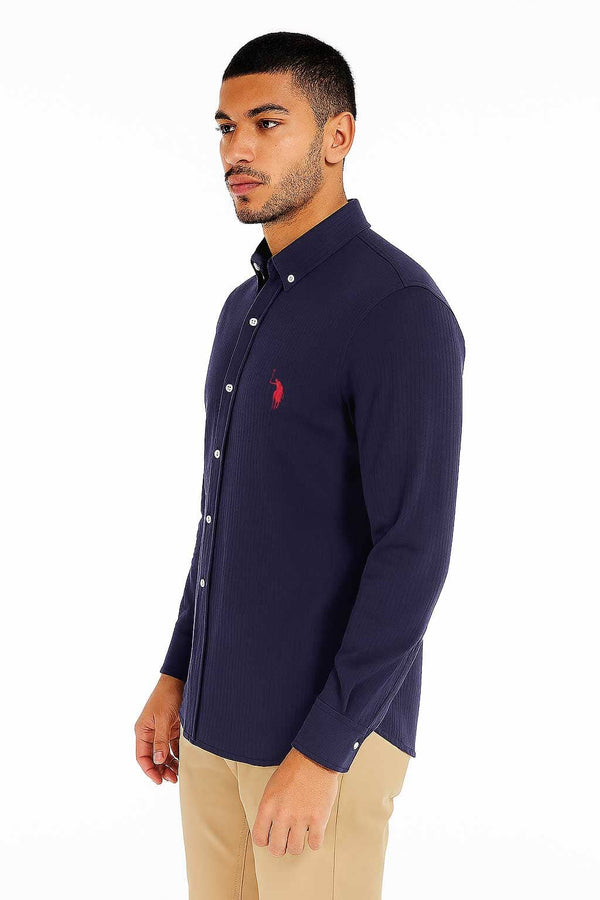 Elo Polo Republica Men's Signature Pony Casual Shirt Navy