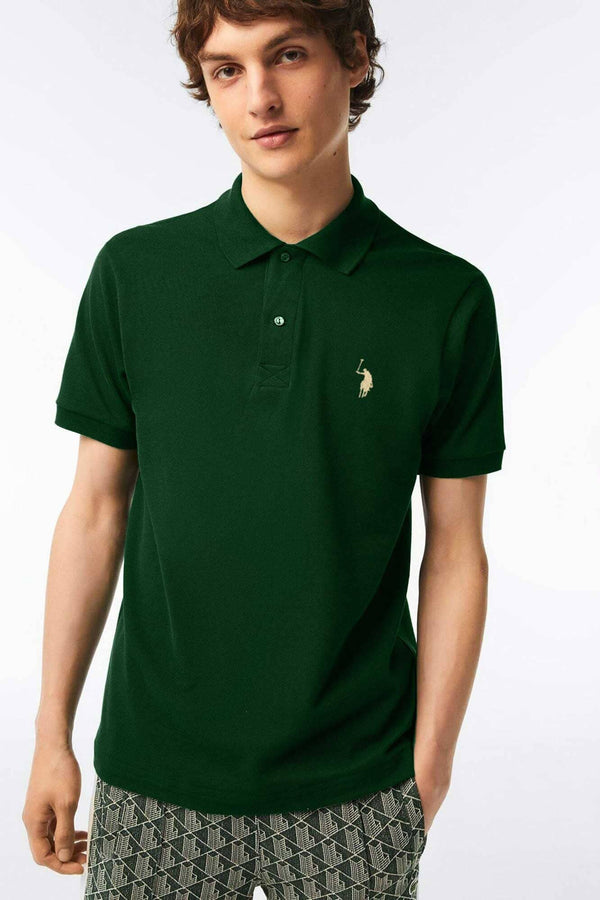 elo Polo Republica Men's Signature Pony Embroidered Short Sleeve Polo Shirt Bottle Green