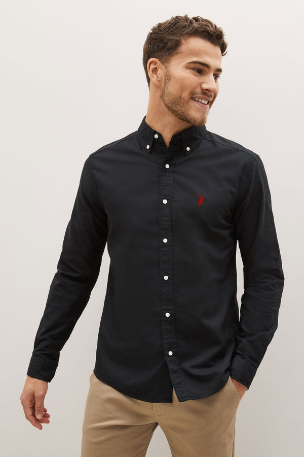 Elo Polo Republica Men's Signature Pony Embroidered Solid Casual Shirt White