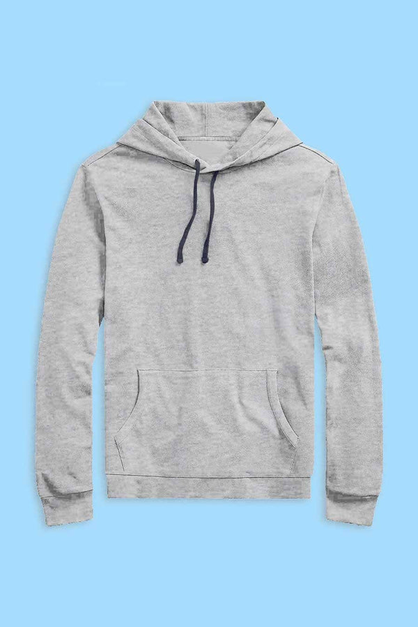 Elo Polo Republica Men's Sleek Fleece Pullover Hoodie Heather Grey