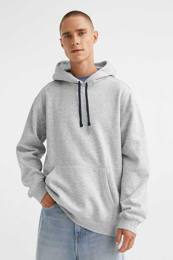 elo Polo Republica Men's Sleek Fleece Pullover Hoodie Heather Grey