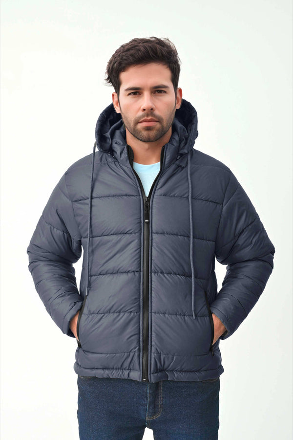elo Polo Republica Men's Sliven Puffer Hooded Jacket Navy