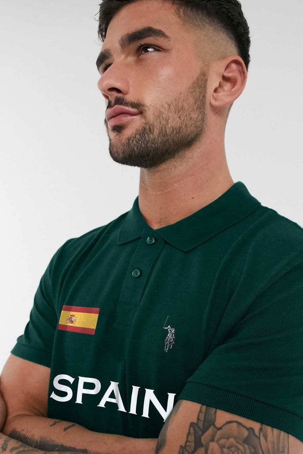 Elo Polo Republica Men's Spain Polo Shirt Bottle Green