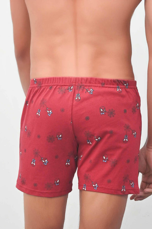Elo Polo Republica Men's Spiderman Printed Boxer Shorts Slate Grey