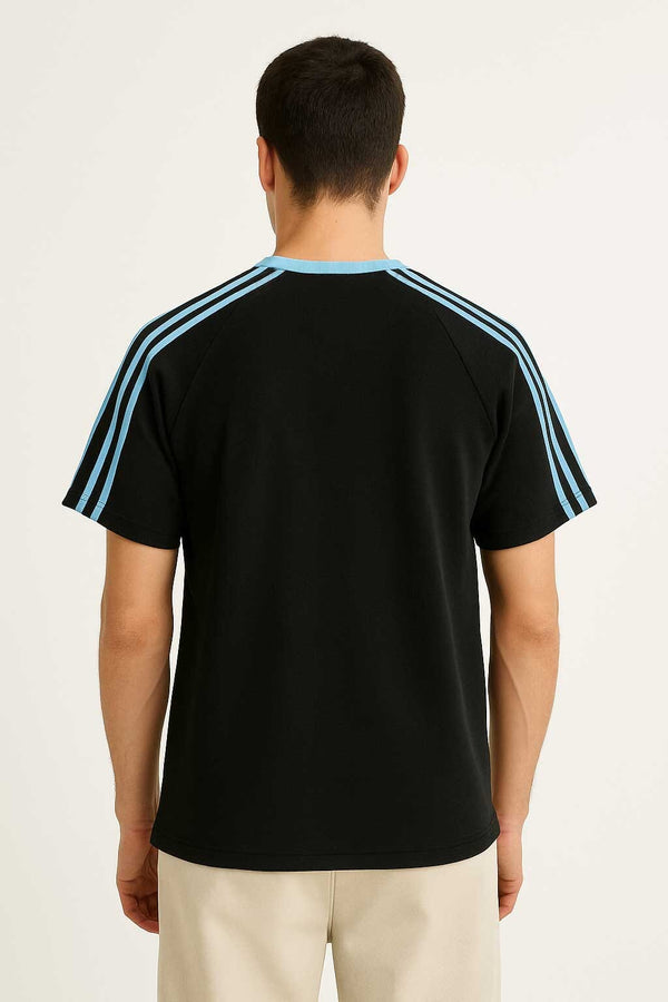 Elo Polo Republica Men's Sport Series Drop Shoulder Oversized Tee Shirt Black