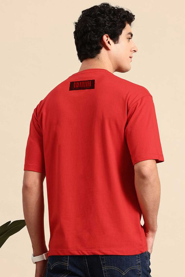 Elo Polo Republica Men's Stay Strong Printed Crew Neck Tee Shirt Red