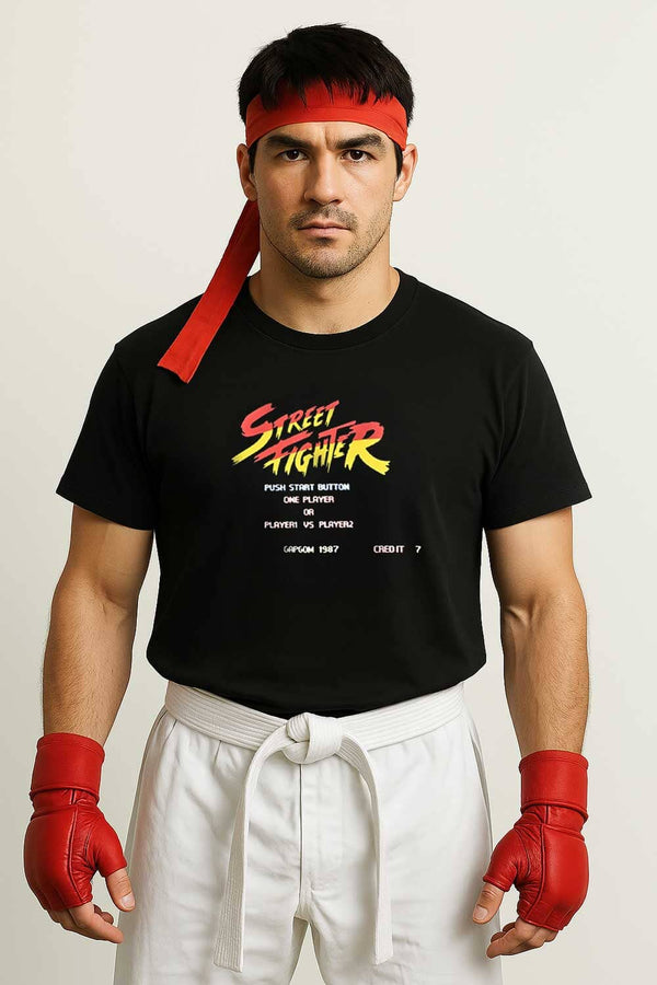 elo Polo Republica Men's Street Fighter Tee Shirt Black