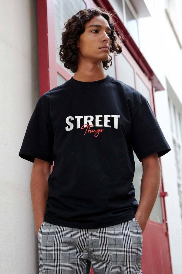 elo Polo Republica Men's Street Printed Crew Neck Tee Shirt Black
