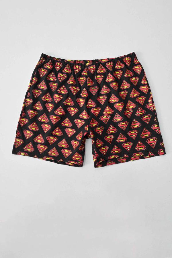 Elo Polo Republica Men's Superman Logo Printed Boxer Shorts Black