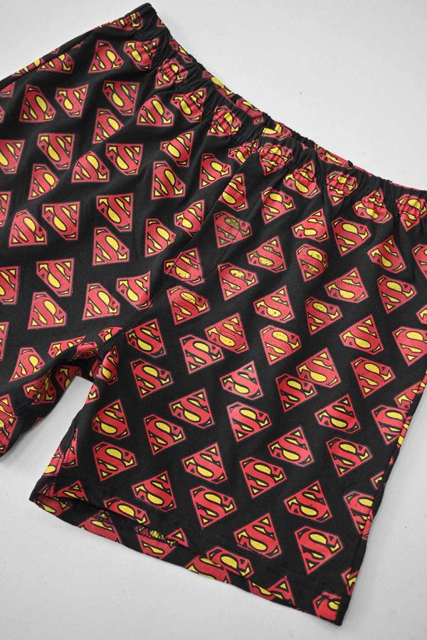 Elo Polo Republica Men's Superman Logo Printed Boxer Shorts Black