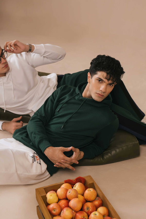 Elo Polo Republica Men's Terry Pullover Hoodie Bottle Green