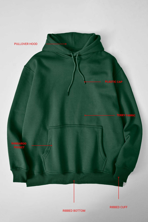 Elo Polo Republica Men's Terry Pullover Hoodie Bottle Green