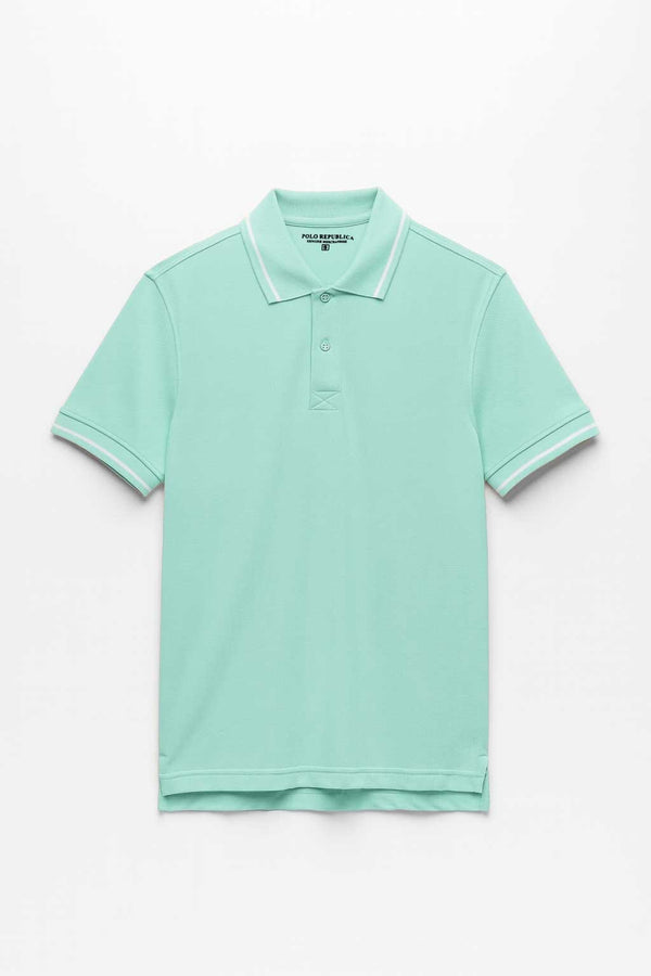 Elo Polo Republica Men's Tipped Polo Shirt Powder Pink
