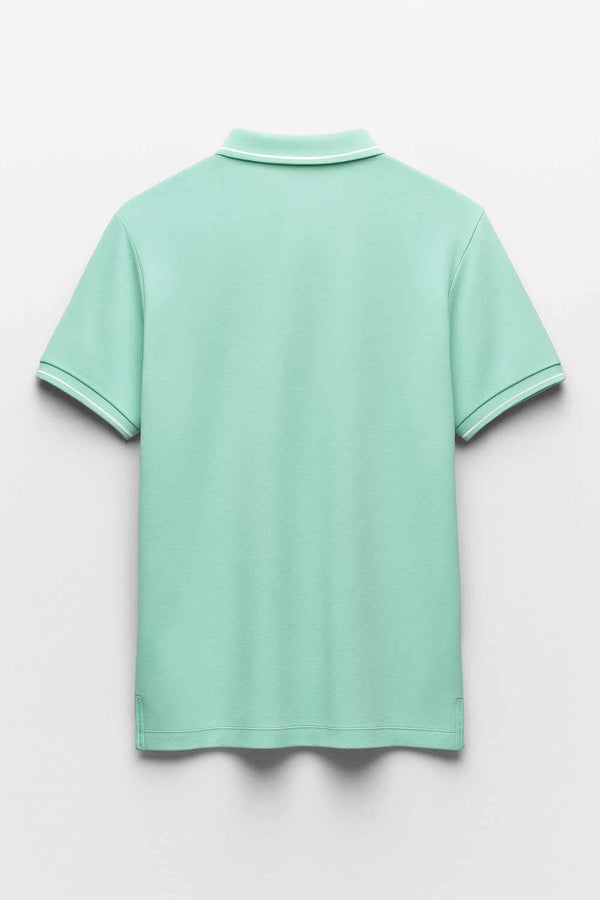 Elo Polo Republica Men's Tipped Polo Shirt Powder Pink