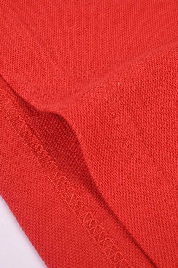 Elo Polo Republica Men's USA Crest & 5 Embroidered Short Sleeve Polo Shirt Red