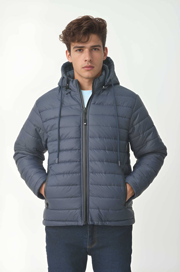 elo Polo Republica Men's Vedi Puffer Hooded Jacket Navy