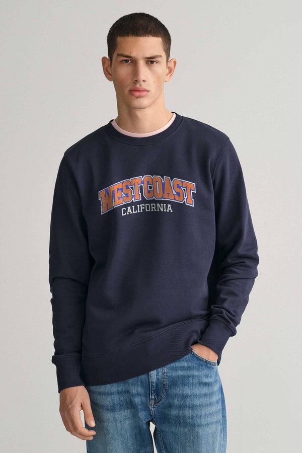 Elo Polo Republica Men's Westcoast Embroidered Fleece Sweat Shirt Navy