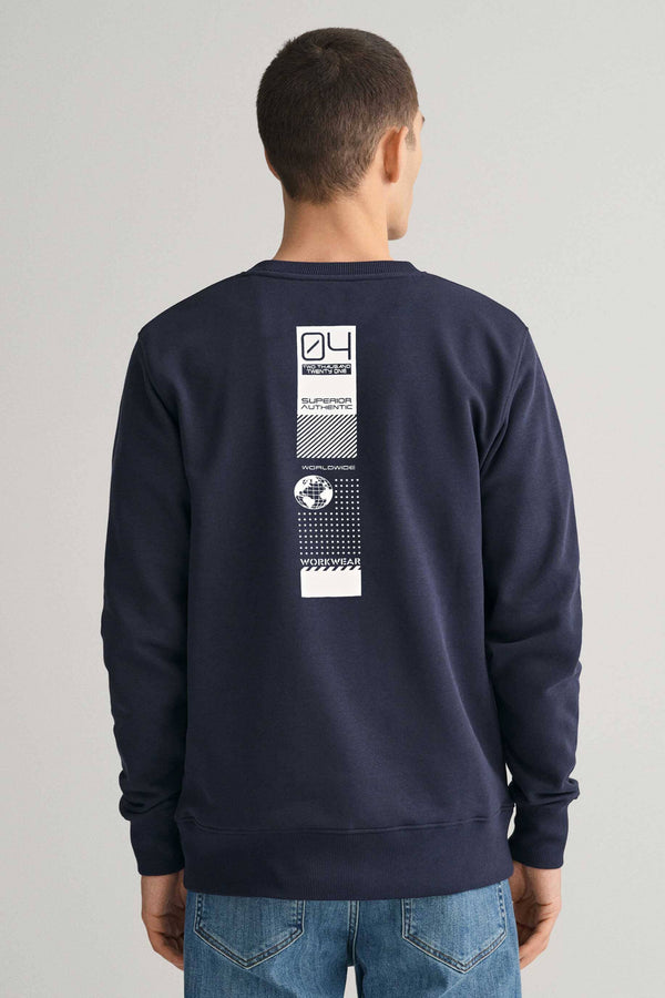 Elo Polo Republica Men's Westcoast Embroidered Fleece Sweat Shirt Navy