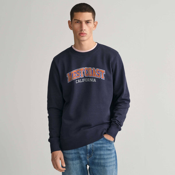 elo Polo Republica Men's Westcoast Embroidered Fleece Sweat Shirt Navy