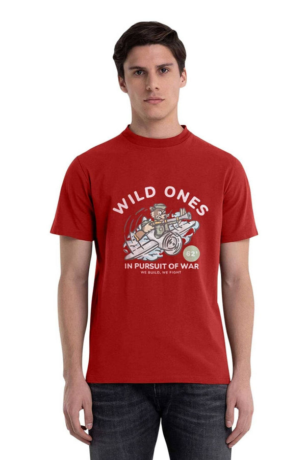 elo Polo Republica Men's Wild Ones Printed Crew Neck Tee Shirt Red