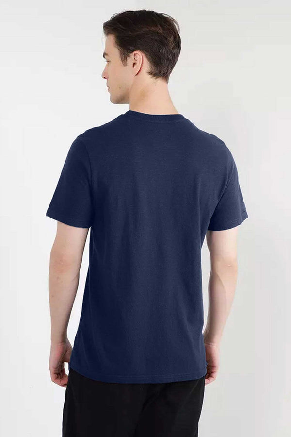 Elo Polo Republica Men's World Wide Printed Crew Neck Tee Shirt Navy