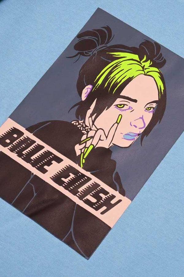 Elo Polo Republica Women's Billie Eilish Printed Fleece Sweatshirt Sky