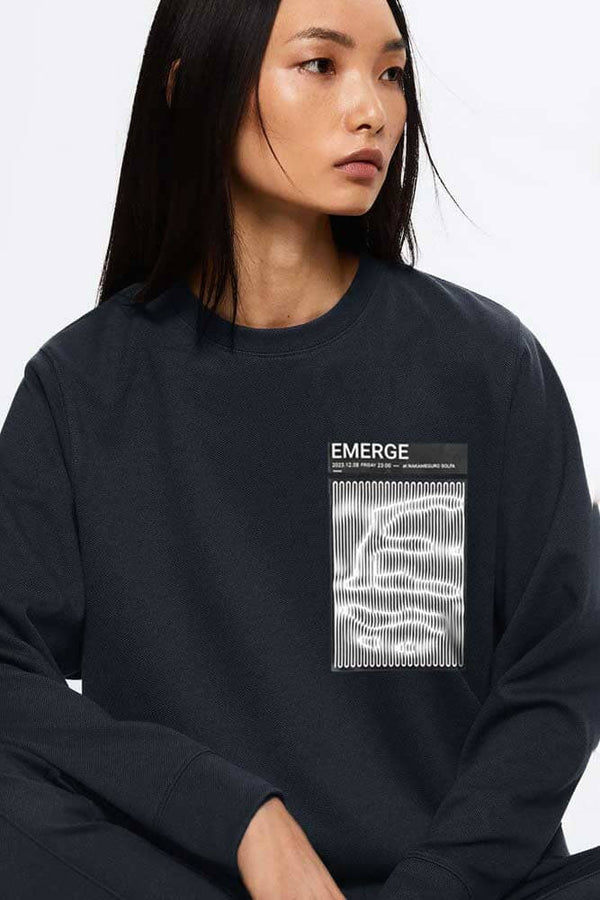 Elo Polo Republica Women's Emerge Printed Fleece Sweatshirt Navy